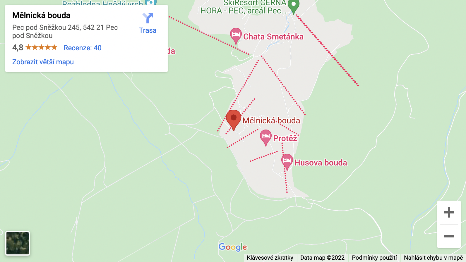 Mapa ZŠ při ozdravovně, Pec pod Sněžkou