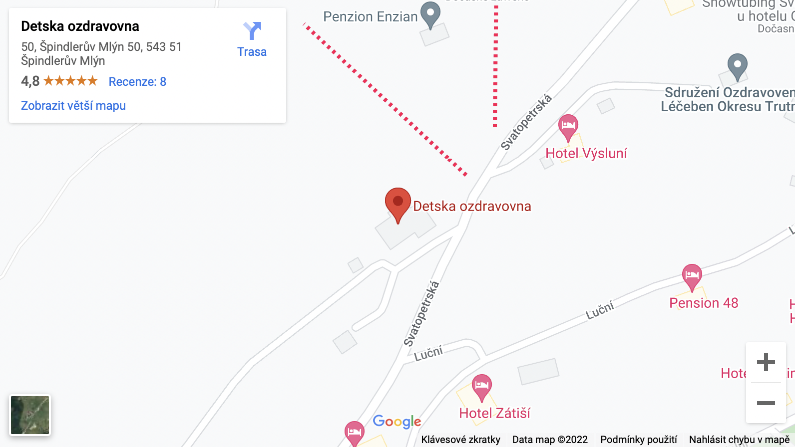 Mapa ZŠ při ozdravovně, Svatý Petr